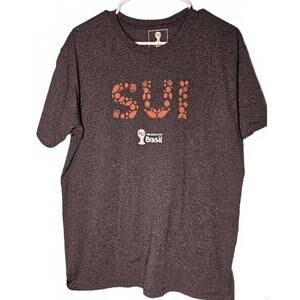 FIFA World Cup Brazil 2014 Soccer Graphic Tee Fan Gear Sports Memorabilia Unisex